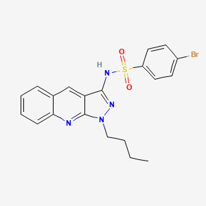 molecular formula C20H19BrN4O2S B7689964 4-bromo-N-(1-butyl-1H-pyrazolo[3,4-b]quinolin-3-yl)benzenesulfonamide 