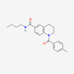 1-(4-methylbenzoyl)-N-[(4-methylphenyl)methyl]-1,2,3,4-tetrahydroquinoline-6-carboxamide