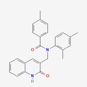N-(2,4-dimethylphenyl)-N-((2-hydroxyquinolin-3-yl)methyl)-4-methylbenzamide