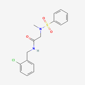 molecular formula C16H17ClN2O3S B7690037 2-(N-methylbenzenesulfonamido)-N-(1-phenylethyl)acetamide 