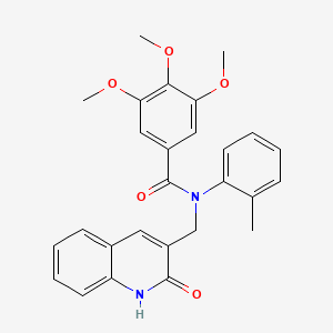 N-((2-hydroxyquinolin-3-yl)methyl)-3,4,5-trimethoxy-N-(o-tolyl)benzamide