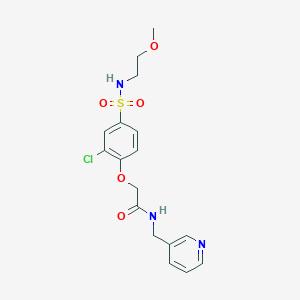 2-{2-chloro-4-[(2-methoxyethyl)sulfamoyl]phenoxy}-N-(2,6-difluorophenyl)acetamide