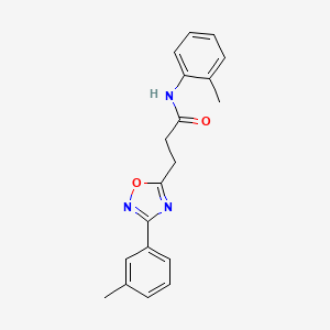 molecular formula C19H19N3O2 B7690106 N-(o-tolyl)-3-(3-(m-tolyl)-1,2,4-oxadiazol-5-yl)propanamide 
