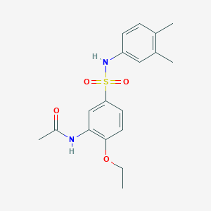 molecular formula C18H22N2O4S B7690119 N-(5-(N-(3,4-dimethylphenyl)sulfamoyl)-2-ethoxyphenyl)acetamide 