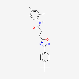 molecular formula C23H27N3O2 B7690133 3-(3-(4-(tert-butyl)phenyl)-1,2,4-oxadiazol-5-yl)-N-(2,4-dimethylphenyl)propanamide 