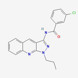 3-chloro-N-(1-propyl-1H-pyrazolo[3,4-b]quinolin-3-yl)benzamide