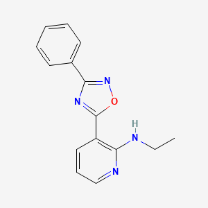 N-ethyl-3-(3-phenyl-1,2,4-oxadiazol-5-yl)pyridin-2-amine