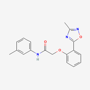 molecular formula C18H17N3O3 B7690182 2-(2-(3-methyl-1,2,4-oxadiazol-5-yl)phenoxy)-N-(m-tolyl)acetamide 