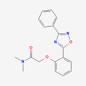 N,N-dimethyl-2-(2-(3-phenyl-1,2,4-oxadiazol-5-yl)phenoxy)acetamide