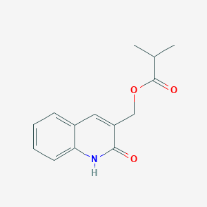 molecular formula C14H15NO3 B7690280 (2-hydroxyquinolin-3-yl)methyl isobutyrate 