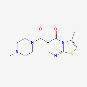 molecular formula C13H16N4O2S B7690298 3-methyl-5-oxo-N-(2,4,6-trimethylphenyl)-5H-[1,3]thiazolo[3,2-a]pyrimidine-6-carboxamide 