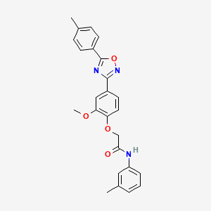 2-(2-methoxy-4-(5-(p-tolyl)-1,2,4-oxadiazol-3-yl)phenoxy)-N-(m-tolyl)acetamide