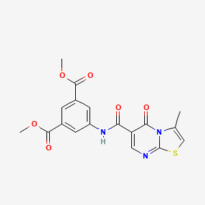 molecular formula C18H15N3O6S B7690427 3-methyl-5-oxo-N-(2-phenylethyl)-5H-[1,3]thiazolo[3,2-a]pyrimidine-6-carboxamide 