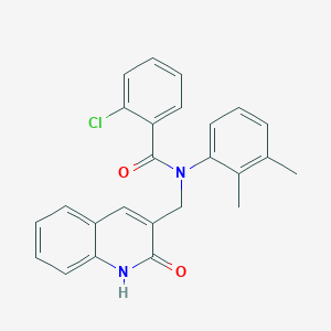 molecular formula C25H21ClN2O2 B7690450 2-chloro-N-(2,3-dimethylphenyl)-N-((2-hydroxyquinolin-3-yl)methyl)benzamide 