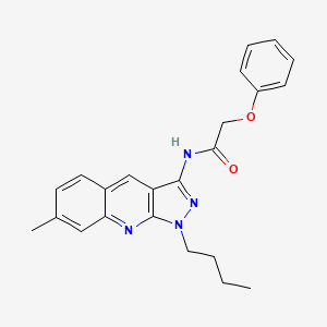 molecular formula C23H24N4O2 B7690451 N-(1-butyl-7-methyl-1H-pyrazolo[3,4-b]quinolin-3-yl)-2-phenoxyacetamide 