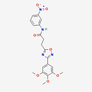 N-(3-nitrophenyl)-3-(3-(3,4,5-trimethoxyphenyl)-1,2,4-oxadiazol-5-yl)propanamide