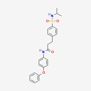 molecular formula C24H26N2O4S B7690546 3-(4-(N-isopropylsulfamoyl)phenyl)-N-(4-phenoxyphenyl)propanamide 