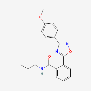 molecular formula C19H19N3O3 B7690559 2-(3-(4-methoxyphenyl)-1,2,4-oxadiazol-5-yl)-N-propylbenzamide 