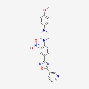 3-(4-(4-(4-methoxyphenyl)piperazin-1-yl)-3-nitrophenyl)-5-(pyridin-3-yl)-1,2,4-oxadiazole