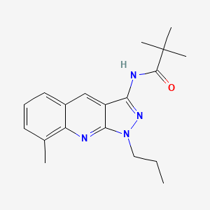N-(8-methyl-1-propyl-1H-pyrazolo[3,4-b]quinolin-3-yl)pivalamide