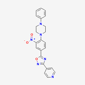 5-(3-nitro-4-(4-phenylpiperazin-1-yl)phenyl)-3-(pyridin-4-yl)-1,2,4-oxadiazole