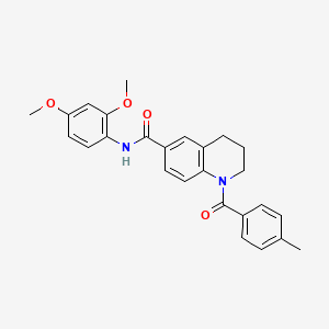 N-(2,4-dimethylphenyl)-1-(4-methylbenzoyl)-1,2,3,4-tetrahydroquinoline-6-carboxamide