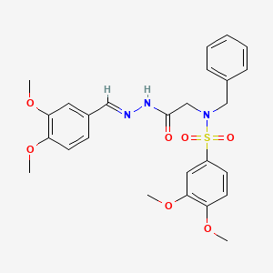 (E)-N-benzyl-N-(2-(2-(3,4-dimethoxybenzylidene)hydrazinyl)-2-oxoethyl)-3,4-dimethoxybenzenesulfonamide