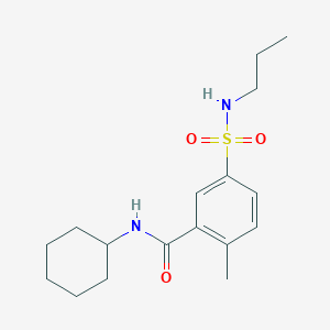 N-cyclohexyl-2-methyl-5-(N-propylsulfamoyl)benzamide