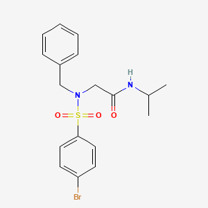 molecular formula C18H21BrN2O3S B7690793 N-benzyl-2-(N-benzyl4-bromobenzenesulfonamido)acetamide 