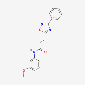 N-(3-methoxyphenyl)-3-(3-phenyl-1,2,4-oxadiazol-5-yl)propanamide