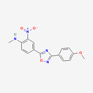 molecular formula C16H14N4O4 B7690832 4-(3-(4-methoxyphenyl)-1,2,4-oxadiazol-5-yl)-N-methyl-2-nitroaniline 