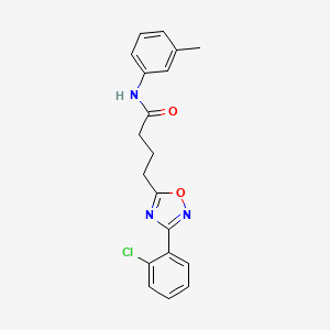 molecular formula C19H18ClN3O2 B7690833 4-(3-(2-chlorophenyl)-1,2,4-oxadiazol-5-yl)-N-(m-tolyl)butanamide 