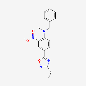 N-benzyl-4-(3-ethyl-1,2,4-oxadiazol-5-yl)-N-methyl-2-nitroaniline