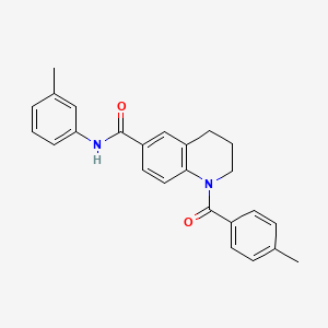 molecular formula C25H24N2O2 B7690863 N-(3-acetylphenyl)-1-(4-methylbenzoyl)-1,2,3,4-tetrahydroquinoline-6-carboxamide 
