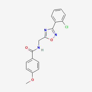 molecular formula C17H14ClN3O3 B7690876 N-((3-(2-chlorophenyl)-1,2,4-oxadiazol-5-yl)methyl)-4-methoxybenzamide 