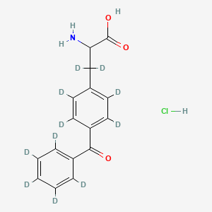 molecular formula C16H16ClNO3 B7690928 2-Amino-3-(4-(benzoyl-2,3,4,5,6-d5)phenyl-2,3,5,6-d4)propanoic-3,3-d2 acid hydrochloride CAS No. 1130862-34-8