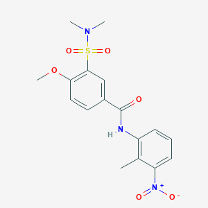 5-[4-(diphenylmethyl)piperazine-1-carbonyl]-2-methoxy-N,N-dimethylbenzene-1-sulfonamide