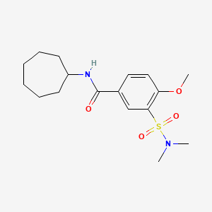 5-(4-benzylpiperidine-1-carbonyl)-2-methoxy-N,N-dimethylbenzene-1-sulfonamide