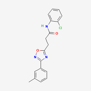 N-(2-chlorophenyl)-3-(3-(m-tolyl)-1,2,4-oxadiazol-5-yl)propanamide