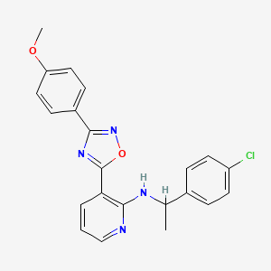 N-(1-(4-chlorophenyl)ethyl)-3-(3-(4-methoxyphenyl)-1,2,4-oxadiazol-5-yl)pyridin-2-amine