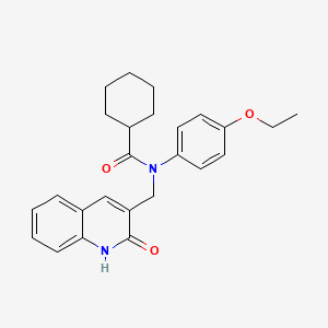 N-(4-ethoxyphenyl)-N-((2-hydroxyquinolin-3-yl)methyl)cyclohexanecarboxamide