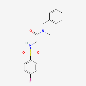 N-benzyl-2-(4-fluorophenylsulfonamido)-N-methylacetamide