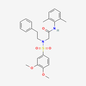 2-(3,4-dimethoxy-N-phenethylphenylsulfonamido)-N-(2,6-dimethylphenyl)acetamide