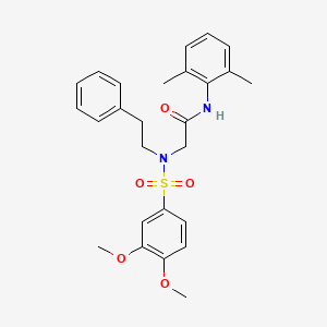 molecular formula C26H30N2O5S B7691116 2-(3,4-dimethoxy-N-phenethylphenylsulfonamido)-N-(2,6-dimethylphenyl)acetamide 