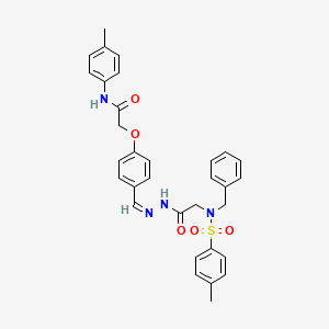 molecular formula C32H32N4O5S B7691153 (Z)-2-(4-((2-(2-(N-benzyl-4-methylphenylsulfonamido)acetyl)hydrazono)methyl)phenoxy)-N-(p-tolyl)acetamide 