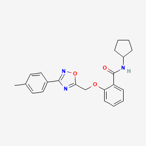 N-cyclopentyl-2-((3-(p-tolyl)-1,2,4-oxadiazol-5-yl)methoxy)benzamide