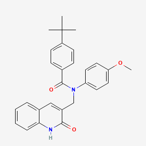 4-(tert-butyl)-N-((2-hydroxyquinolin-3-yl)methyl)-N-(4-methoxyphenyl)benzamide