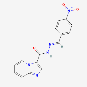 (E)-2-methyl-N'-(4-nitrobenzylidene)imidazo[1,2-a]pyridine-3-carbohydrazide