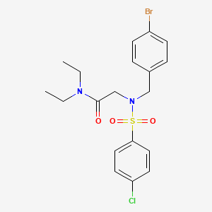 2-{N-[(4-bromophenyl)methyl]-4-chlorobenzenesulfonamido}-N,N-diethylacetamide