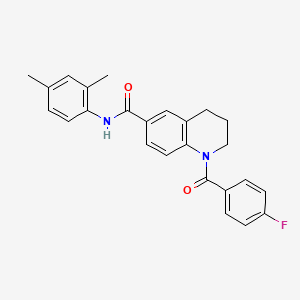 1-(4-fluorobenzoyl)-N-[2-(methylsulfanyl)phenyl]-1,2,3,4-tetrahydroquinoline-6-carboxamide